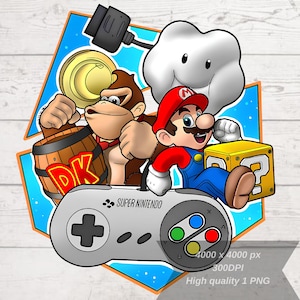 Super Mario Png, Mario-Inspired Digital Artwork – Retro Gaming Wall Art for Gamers, Colorful and Nostalgic Design Perfect for Fans, Download