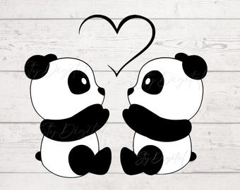 San Valentino Png, Panda Love Png, Panda di San Valentino Png, Per te e il tuo amante Design, Amore Png, Alta risoluzione, Sfondo trasparente