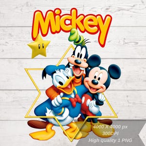 Mickey Mause Png, Mickey Friends, Donald Png, Mickey Birthday, Mickey Mause Tshirt Design, High-Resolution, Transparent Background, Download