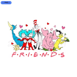 Dr. Seuss Design Png, Here Comes Trouble Png, Dr. Seuss Baby Png, Thing 1 Thing 2 Png,  Cat In The Hat Png, Dr.Seuss Friend Instant Download