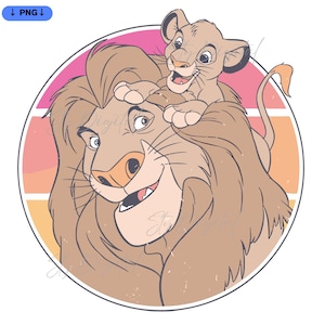Lion King Png, Digital Lion King Clipart, Lion King Png, Amazingly cute Simba and Pumbaa Printable image, High Resolution, Instant Download