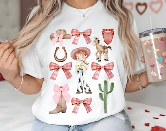 Toy Story Jessie Clipart: Coquette Bow T-Shirt Design (PNG)