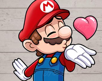 Buon San Valentino Mario Png, Super Mario Png, Mario Bros di San Valentino, Super Mario Png, Amore Png, Alta risoluzione, Sfondo trasparente