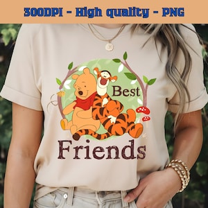 Winnie the Pooh, beste Freunde, niedlichen Tiger Png, Pooh Freund Png, Winnie the Pooh T-Shirt Design, Bär und Tiger Freund, Instant Download