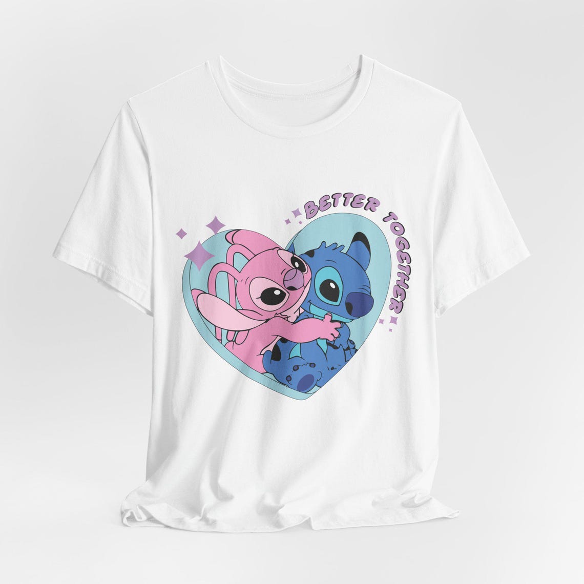 Stitch y ángel Png, Mejor juntos Png, Stitch y ángel amor Png, 300 dpi ...