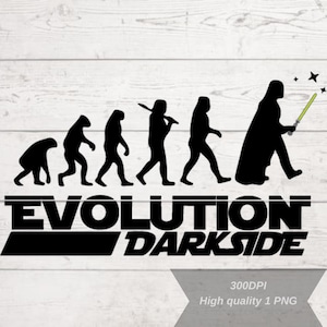 Evolution Dark Side Png , Star Wars Evolution, Darth Vader, Evolution Tshirt Design, High-Resolution, Transparent Background, Download