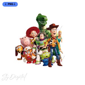 3D Toy Story Png, Toy Story Clipart, Toy Story Png, Buzz Lightyear Woody Png, Toy Story Friends Png,  Files for Cricut, High Resolution