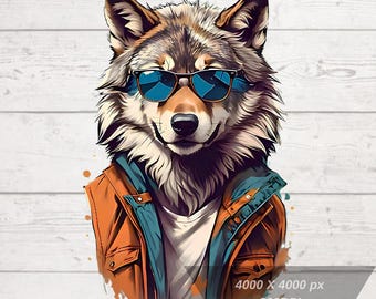 Perro lobo genial PNG, cara de perro lobo PNG, clipart de perro PNG, lobo lindo PNG, lobo divertido, diseño de camiseta digital de lobo, descarga de alta resolución