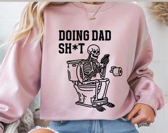 Clipart de esqueleto de papá divertido en el baño: Humor de baño PNG SVG (Descarga digital)