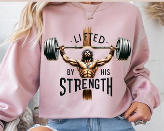 Jesús Fitness PNG: Diseño de gimnasio cristiano (Descarga digital)