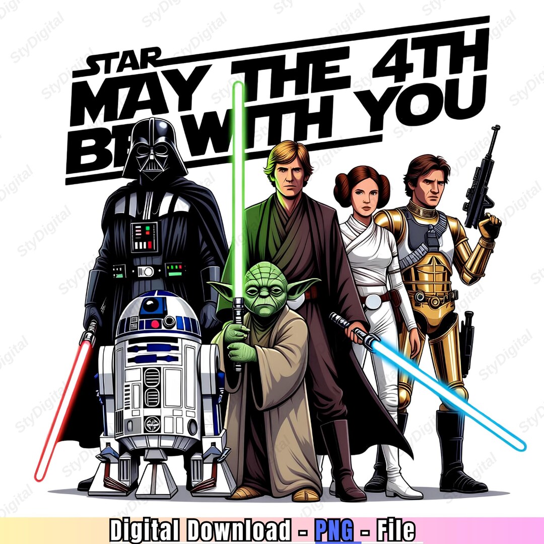 Star Wars May the 4th Be With You PNG, Darth Vader Luke Skywalker ...