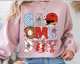 Retro Baseball Clipart PNG: Game Day Sublimation Design (Digital Download)