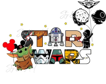 Star Wars Png, Star Wars Png, Star Wars Png, Galaxy Wars Png, Galaxy Yoda Png, hochauflösende, transparente Hintergrund, Galaxy Text, Instant Download