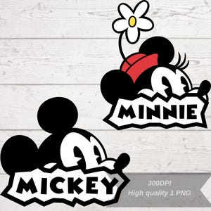 Mickey Mause And Minnie Png, Valentine&#39;s Day Design, Cute Minnie, Mause Design, High-Resolution, Transparent Background, Instant Download