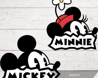 Mickey Mause And Minnie Png, Valentine's Day Design, Cute Minnie, Mause Design, High-Resolution, Transparent Background, Instant Download