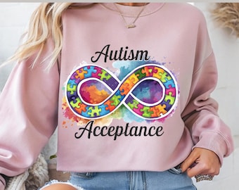 Autism Acceptance Infinity Puzzle PNG: Colorful Awareness Design (Instant Download)