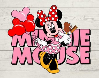 Minnie Mause Png, Minnie Mause Ballons Png, Minnie Font, Mickey Mause Png, High-Resolution, Transparent Background, Instant Download