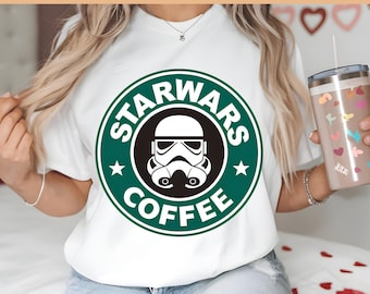 Star Wars Coffee Logo PNG: Darth Vader Silhouette (Digital Download)