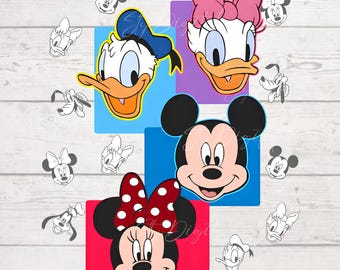 Mickey And Minnie Png, Donald Duck Png, Daisy Duck Png, Mickey Mause Friends, High-Resolution, Transparent Background, Instant Download