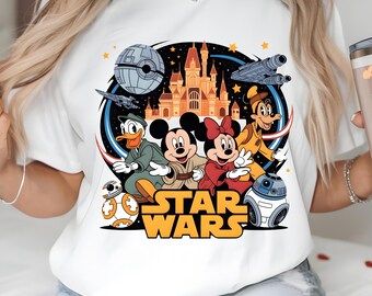 Star Wars Mickey Friends PNG, Jedi Mickey Minnie PNG, Donald Goofy Star Wars, Disney Galaxy Characters, Instant Download