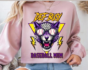 Leopard Baseball Mom PNG: Animal Print Design (Digital Download)