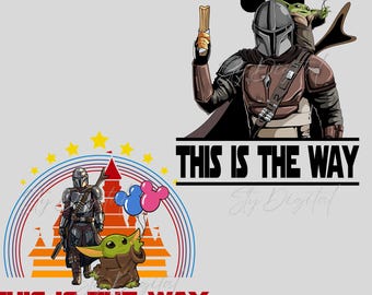 2-PNG Star Wars Png, This Is The Way Png, Star Wars Balloons, Star Wars text Character Silhouettes, High-Resolution, Transparent Background