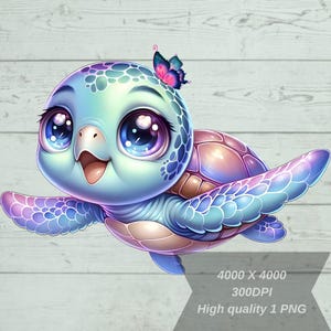 Tortoise Png, Tortoise Clipart, Cute Tortoise Png, Underwater World, Tortoise Tshirt Design, file for Sublimation, High-Resolution