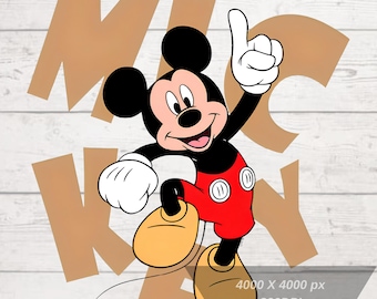 Mickey Mause Png, Mickey Mause Clipart, Mickey Birthday, Mickey Mause Tshirt Design, High-Resolution, Transparent Background, Download