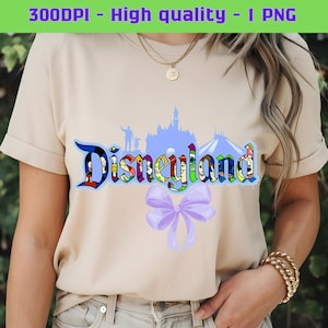 Disneyland Castle Png, Coquette Bow, Magic Kingdom, Disney Font, Cute Disney Castle, Disneyland Mickey, High-Resolution, Digital Download