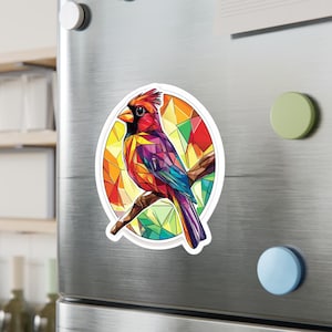 Vibrant Cardinal Vinyl Decals for Home Decor, Colorful Stickers, Nature-Inspired Gifts, Bird Lover Accessories, Unique Wall Art