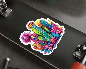 Colorful Cactus Sticker: Southwest Desert Plant Vinyl Decal