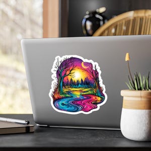 Mystic Swamp Vinyl Decal: Waterproof Nature Sticker