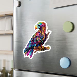 Vulture Sticker, Colorful Bird Decal, Laptop Decal, Car Sticker, Animal Lover Gift, Unique Vinyl Sticker