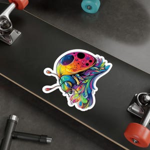 Colorful Ladybug Sticker: Water-Resistant Vinyl Decal for Laptop or Car