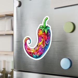 Spicy Pepper Decal Sticker, Hot Chili Vinyl Decoration, Mexican Food Lover Gift, Laptop Decal, Water Bottle Sticker, Kitchen Decor