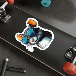 Adesivo in vinile con motivo a bacio con topo con occhiali da sole - Adesivo carino per laptop, adesivo per bottiglia d'acqua, adesivo per auto, adesivo per custodia del telefono, regalo per amanti degli animali