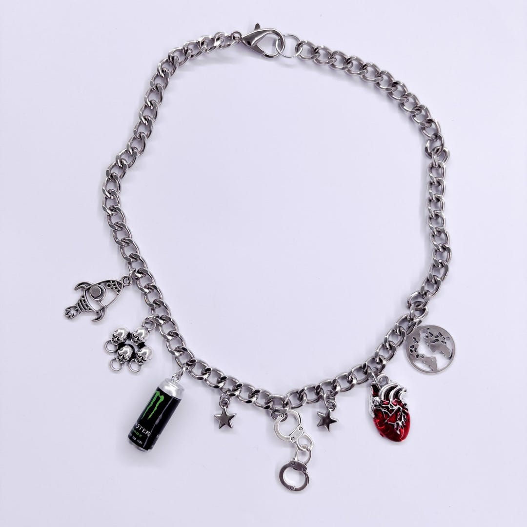 JUNKALICIOUS NECKLACE — Stainless Steel Necklace Goth Alternative ...