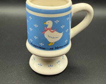 La felicidad se hace en casa. W.A. 1987. Soporte para palillos de dientes Country Goose Vintage.