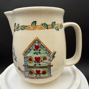 Thomson Pottery Birdhouse Print Creamer