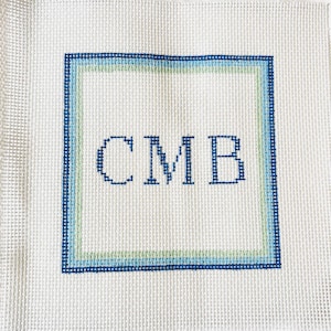 Custom Monogram Needlepoint Canvas