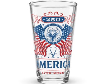 América 250 Cuatro de Julio 1776 -2026 Vaso de pinta Shaker