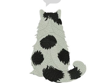 Friends Cat Embroidery Design –  Cats Fill Stitch Machine Embroidery Files, 3 Sizes, Instant Download