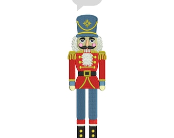 The Nutcracker Machine Embroidery Design, Classic Soldier Machine Embroidery, Christmas Embroidery Files, 3 sizes, instant download