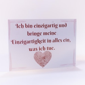 Affirmationspostkarte ich bin einzigartig - Postkarten mit positiven Botschaften