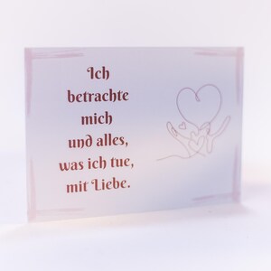 Affirmationspostkarte mit Liebe - Postkarten mit positiven Botschaften