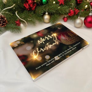 2025 Family Christmas Video Album - Customized front and back covers, 7-inch large screen reusable, New Year gift