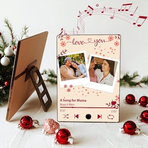 Unique Gift for Mom – Custom Acrylic Music Plaque with Song & Album Cover – Best Mother&#39;s Day Wall Art – Memorial or Music Lover Gift