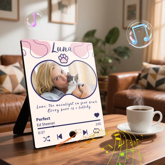 Personalized Dog Memorial Music Photo Frame: Pet Loss Keepsake