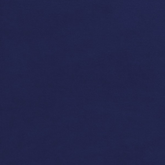 Navy blue organic cotton velours fabric. Solid dark blue fabric by 1/2 the  meter (50 cm).