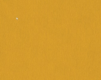 Curry organic Interlock fabric. Yellow organic cotton fabric, by 1/2 meter.